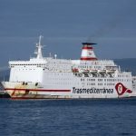 Varada en Gibraltar para el ferry «Almariya» de Trasmediterránea