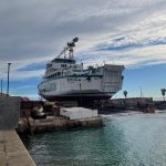 El «Cap» de Baleària listo para dejar el carro de Burriana