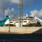 El «Volcán de Tindaya» en su proceso de cambio a Baleària Canarias