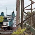 El «Volcán de Tindaya» en su proceso de cambio a Baleària Canarias